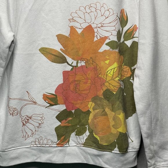 Blind Rooster Unisex Floral Graphic Crew Neck Sweatshirt L - Picture 7 of 8